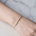 14K Yellow Gold Diamond Bar Bracelet