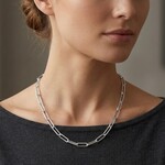 Sterling Silver Paperclip Necklace