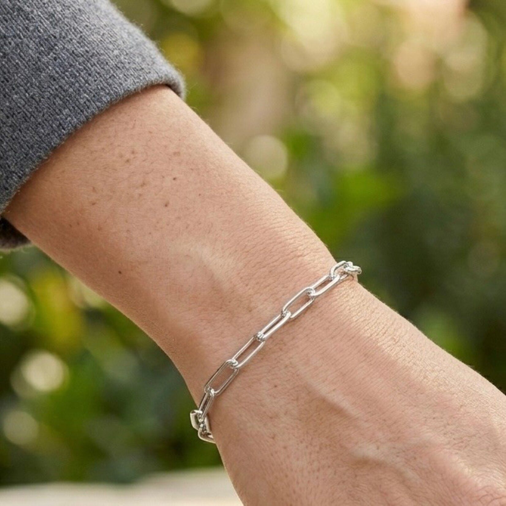 Sterling Silver Paperclip Bracelet