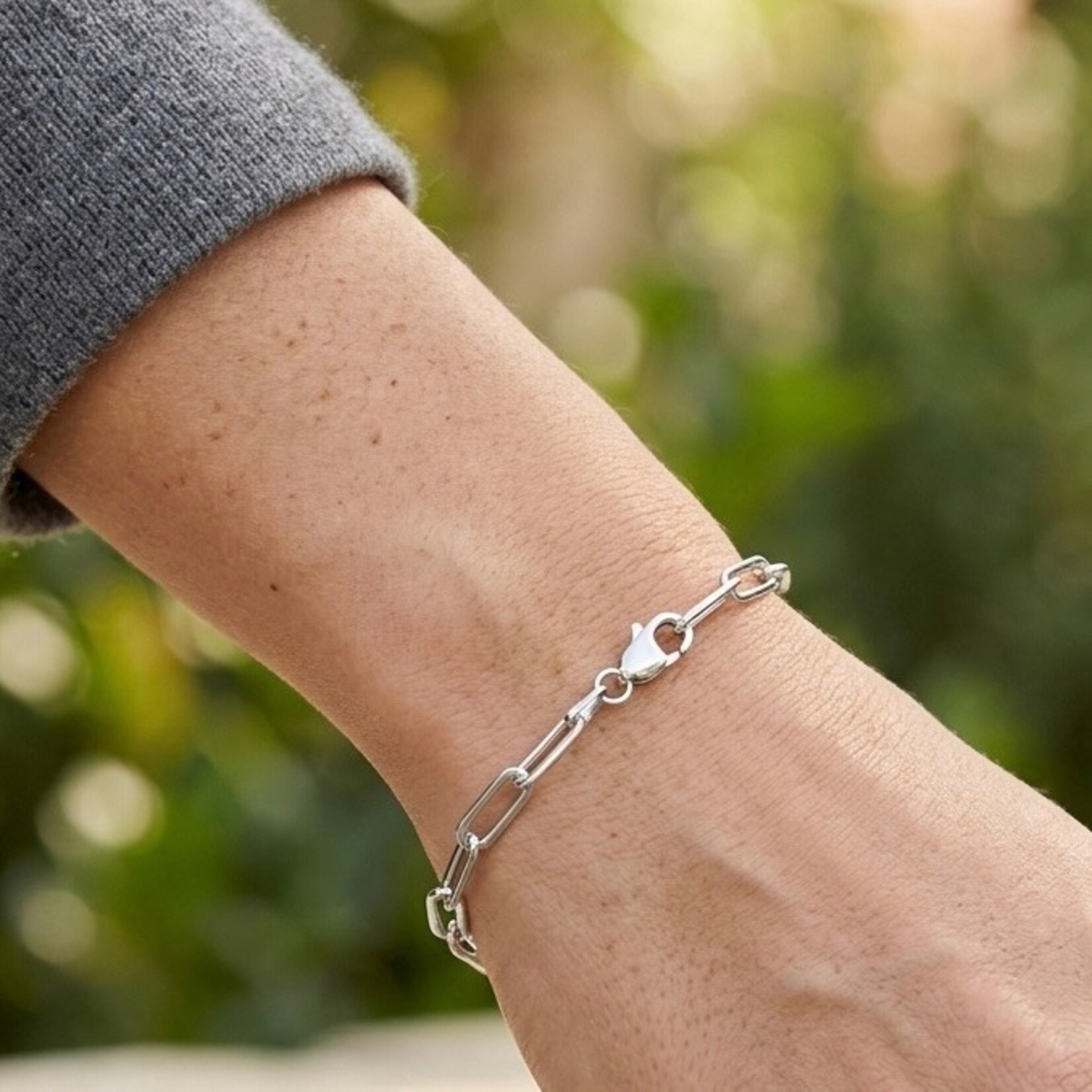 Sterling Silver Paperclip Bracelet