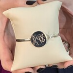 Sterling Silver Engravable Disc Bangle