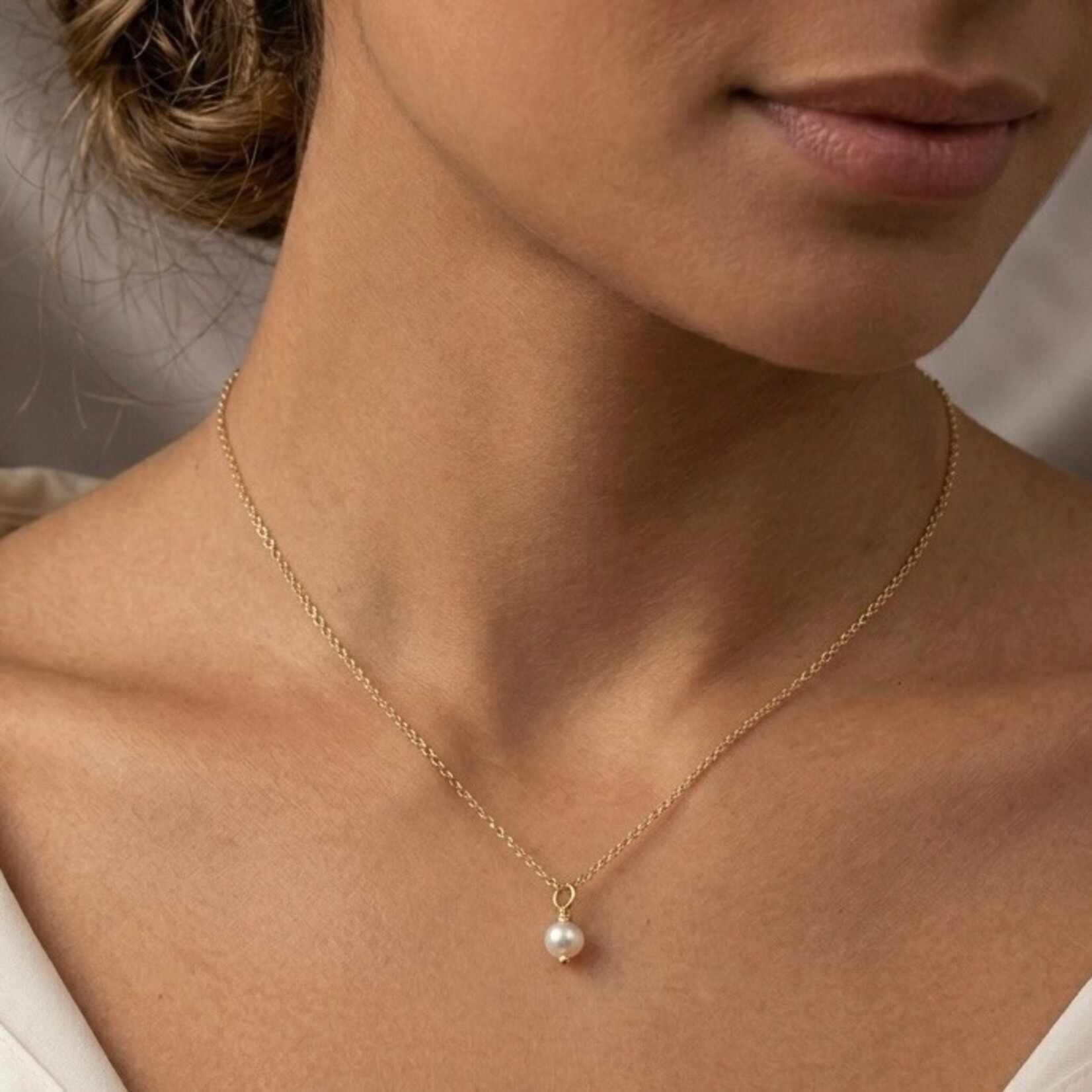 14K Yellow Gold Akoya Pearl Pendant