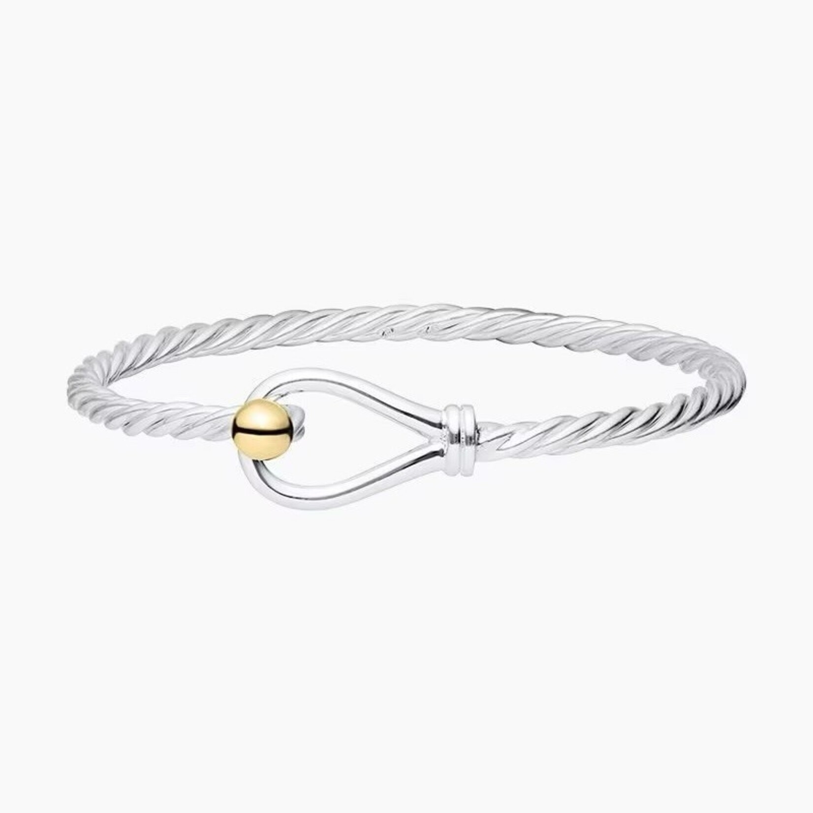 Sterling Silver and 14K Yellow Gold Cape Cod Twist Bracelet
