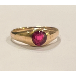 14K Yellow Gold Ruby Bezel Ring