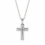 Sterling Silver Large Star Cut Cross