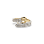 14K Yellow Gold Diamond Buckle Ring 0.28 carats
