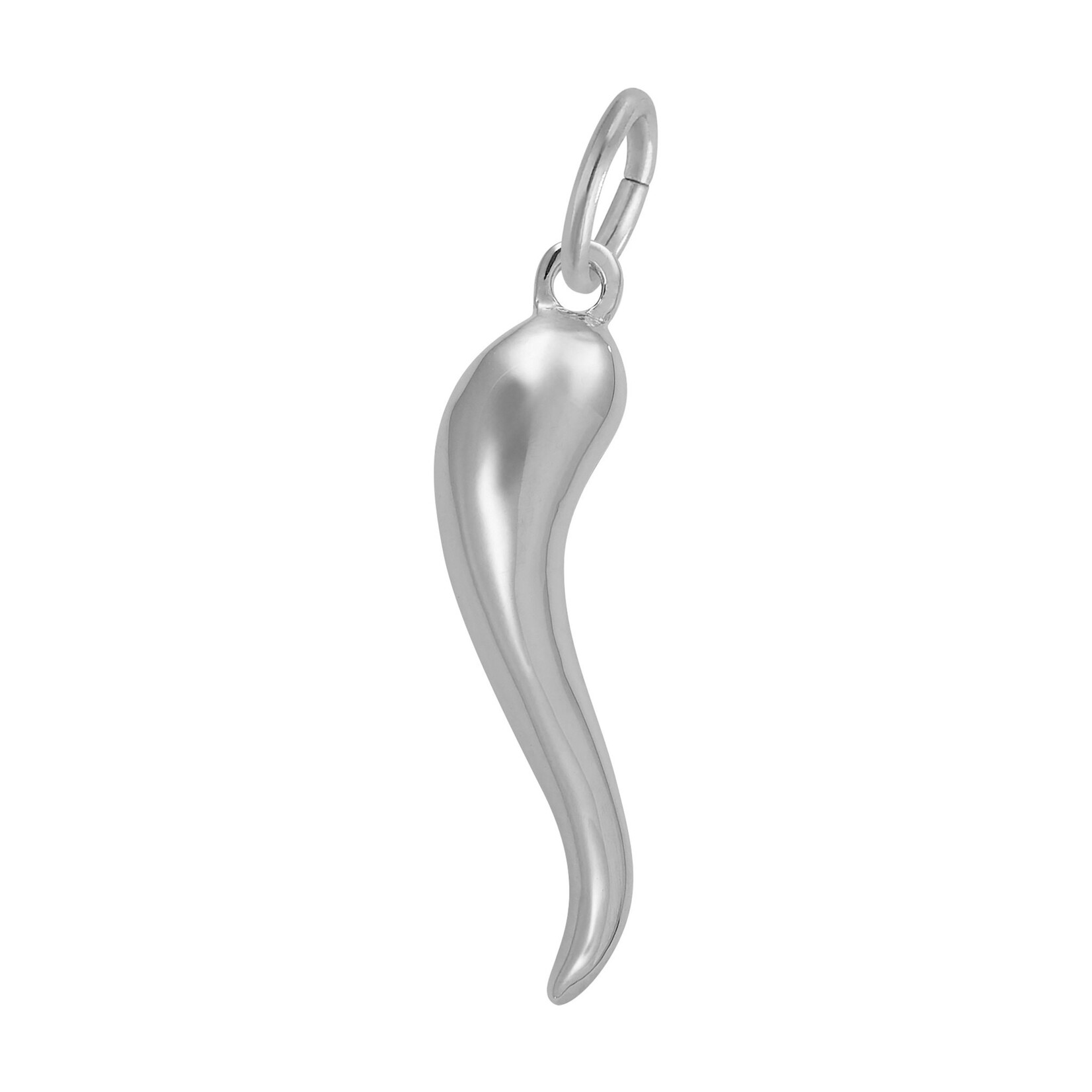 Sterling Silver Italian Horn Charm Pendant