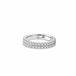 Platinum 2 Row Diamond Band