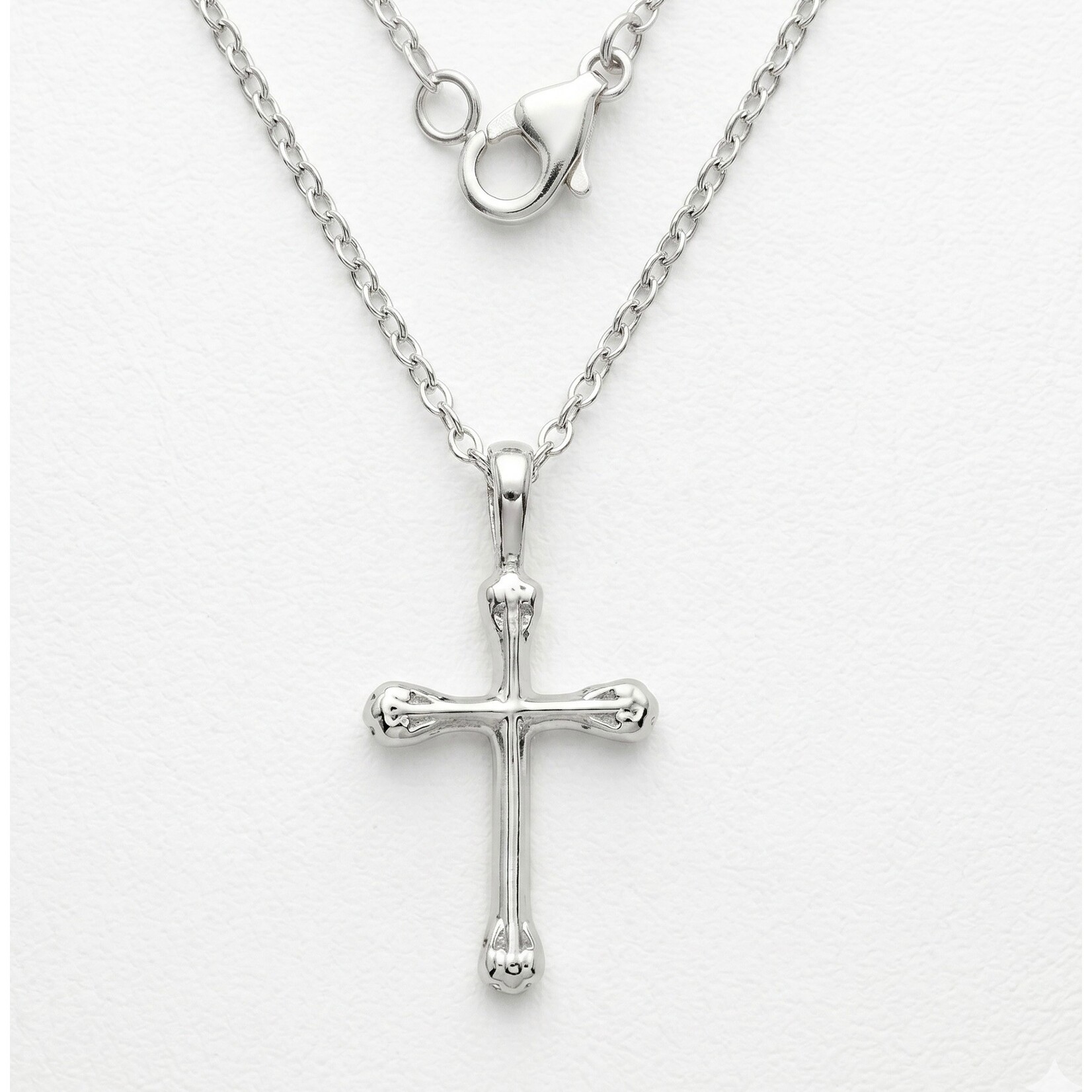 Sterling Silver Rounded Edge Cross