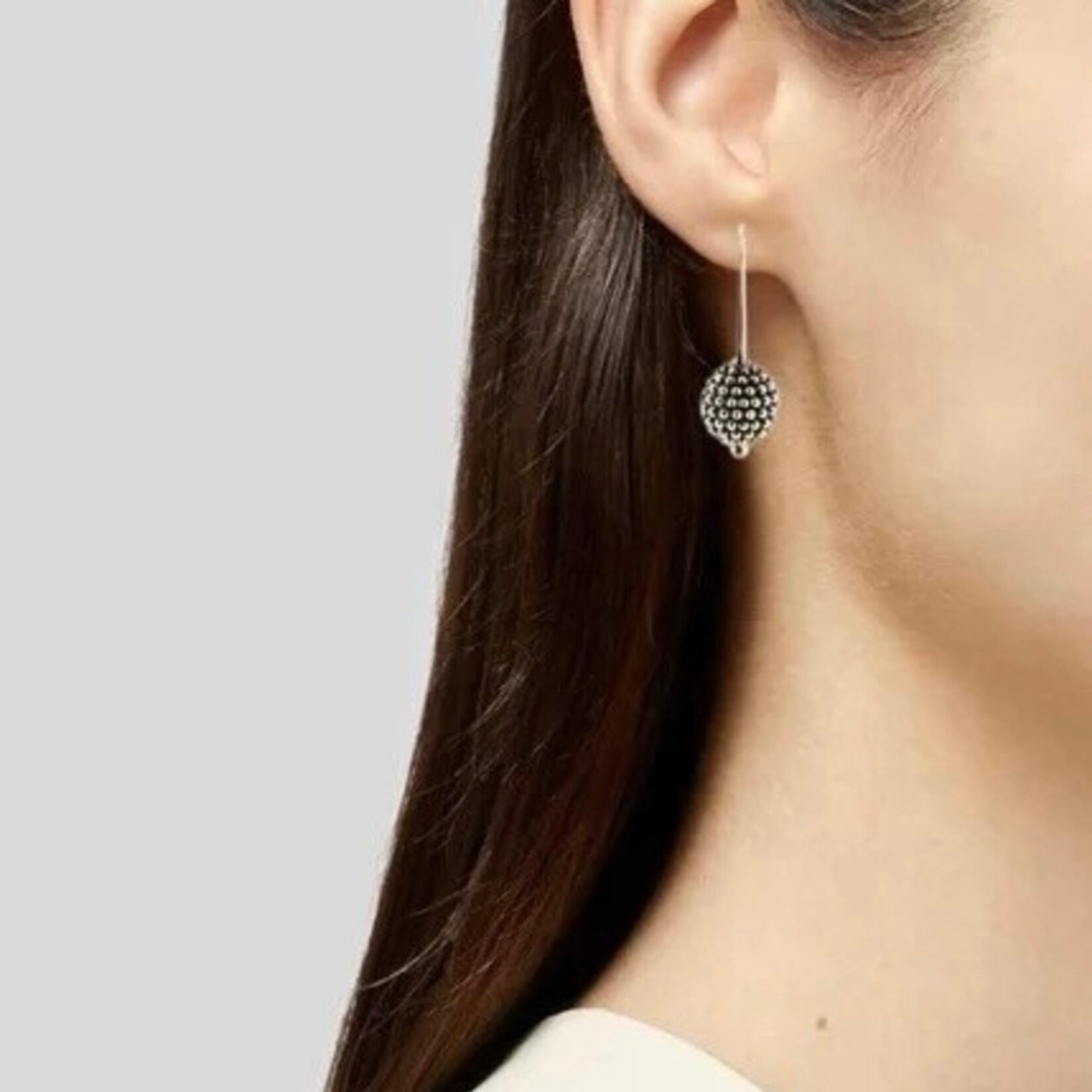 Sterling Silver Lagos Signature Columbus Drop Earrings