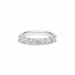 14K White Gold 3/4 Carat Lab Diamond 7 Stone Band