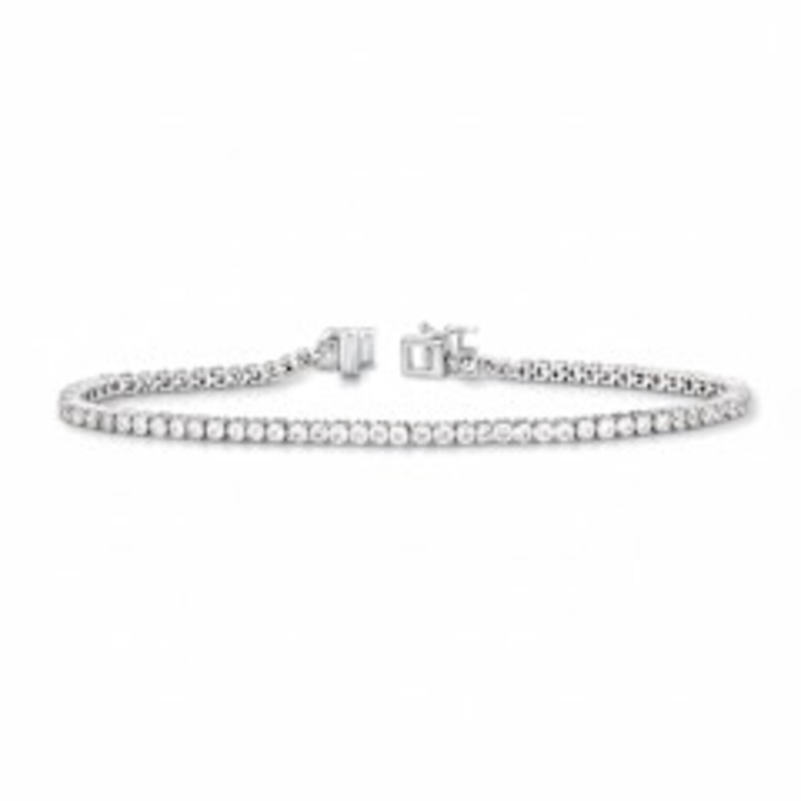 14K White Gold 3 Carat Diamond Tennis Bracelet