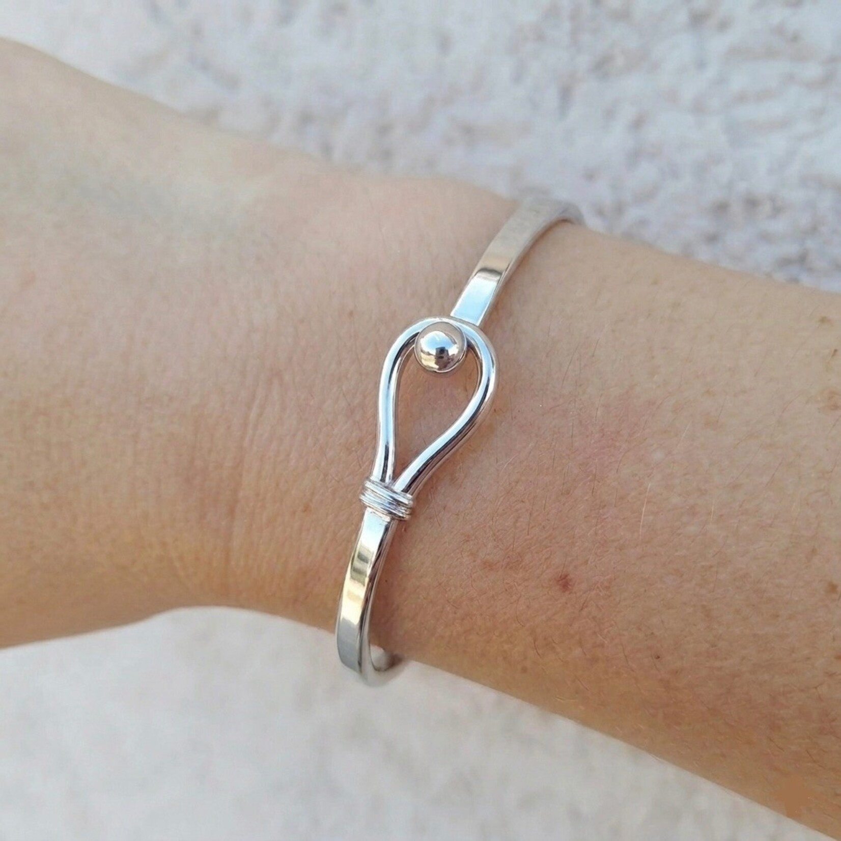 Sterling Silver Cape Cod Loop & Ball Bangle
