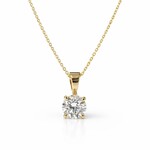 14K Yellow Gold 1/2 Carat Lab Grown Diamond Solitaire Pendant