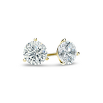 14K Yellow Gold 1 Carat Lab Grown Diamond Stud Earrings