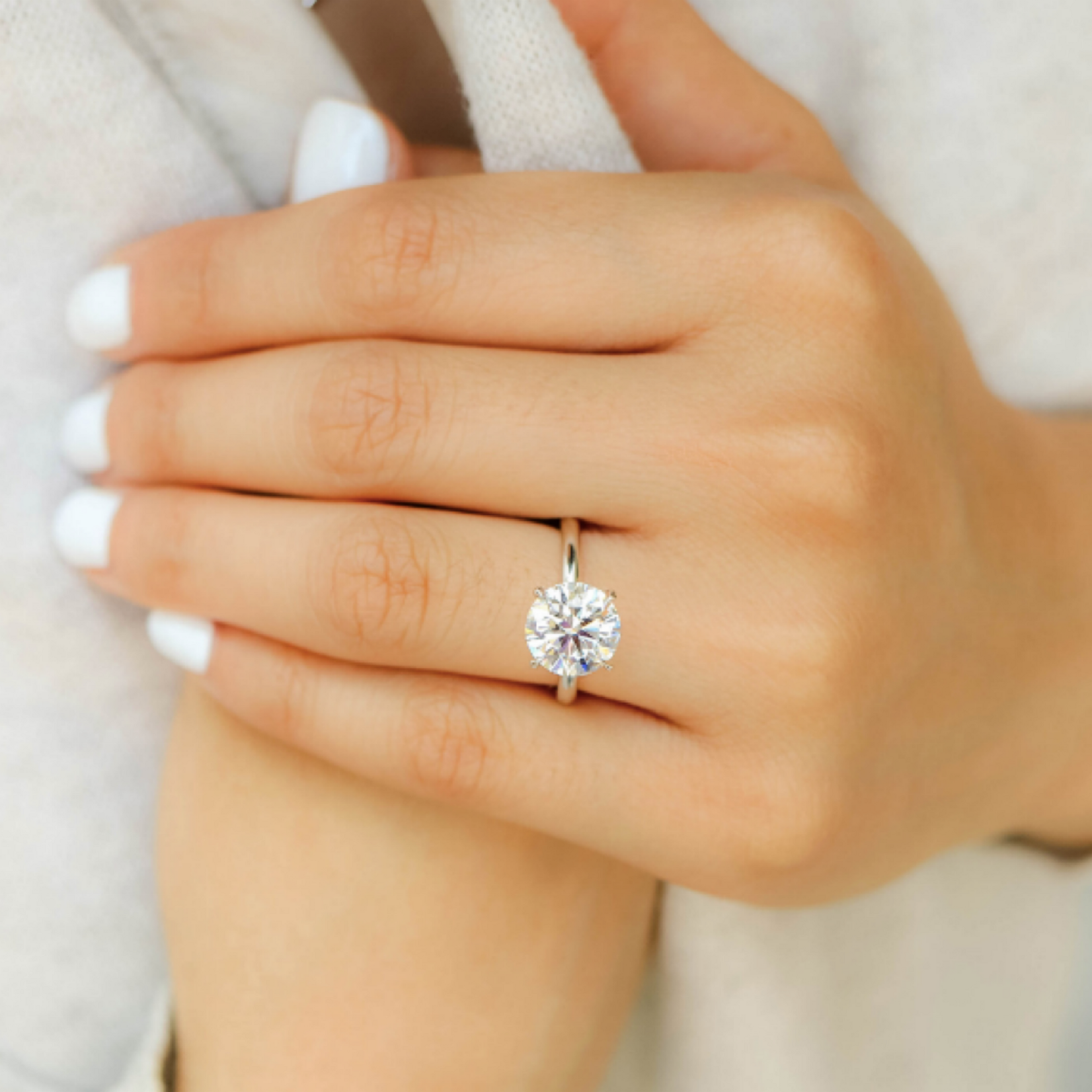 Platinum Solitaire Diamond Engagement Ring