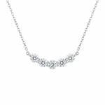 14K White Gold Five Diamond 1/2 Carat Pendant