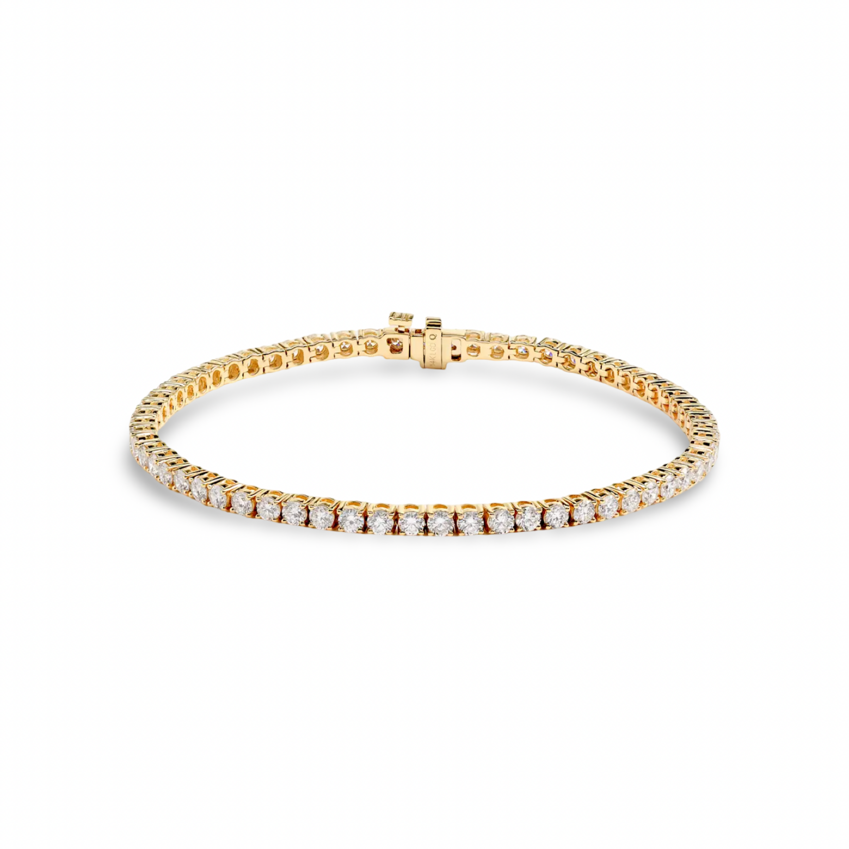 14K Yellow Gold 5 Carat Diamond Tennis Bracelet