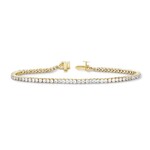 14K Yellow Gold Lab Grown 3 Carat Diamond Tennis Bracelet