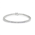 14K White Gold Lab Grown 5 Carat Diamond Tennis Bracelet