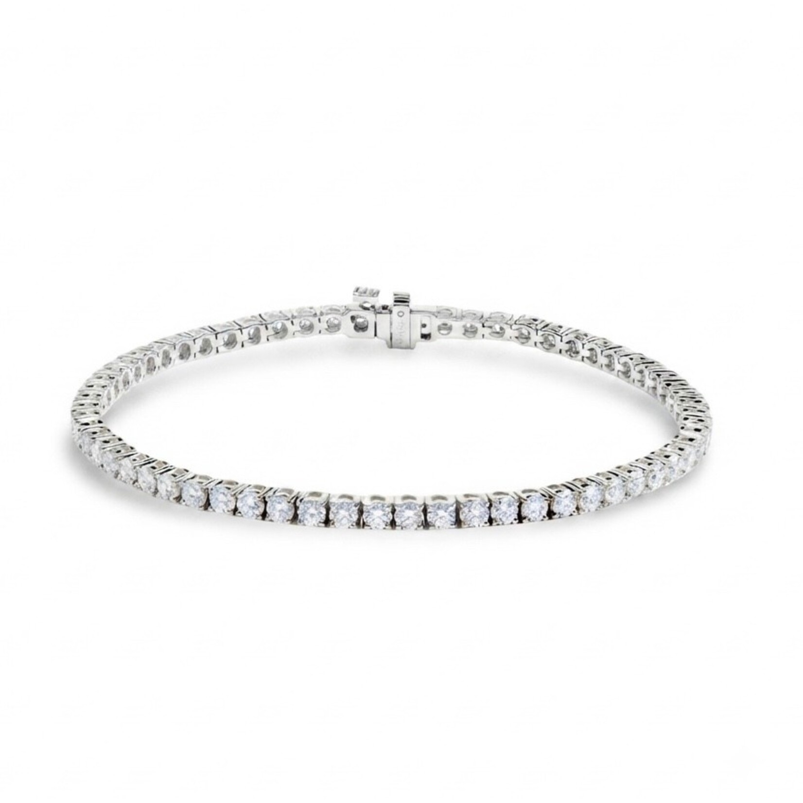14K White Gold Lab Grown 5 Carat Diamond Tennis Bracelet