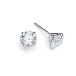 14K White Gold 2 2/3 Carat Diamond Martini Stud Earrings