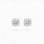 14K White Gold 1 1/4 Carat Diamond Stud Earrings