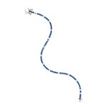 14K White Gold Sapphire & Diamond Line Bracelet
