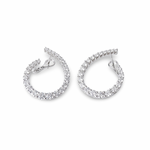 14K White Gold Lasso Diamond Earrings