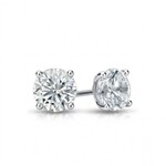 14K White Gold 2.00 Carat Martini Diamond Stud Earrings
