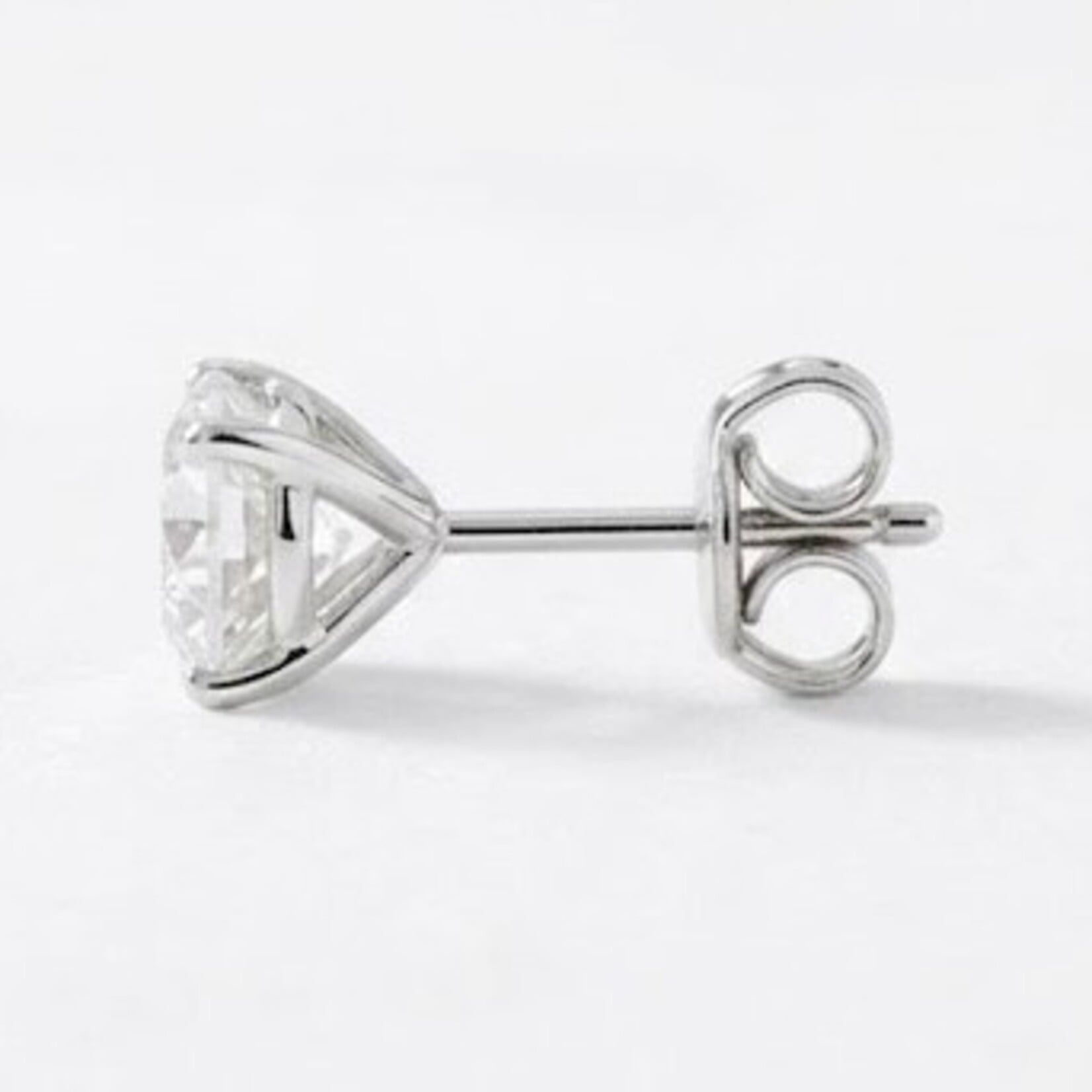 14K White Gold 3 Carat Diamond Martini Stud Earrings