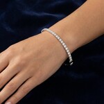 14K White Gold 3 1/2 Carat Diamond Bangle
