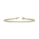14K Yellow Gold Single Prong Diamond Tennis Bracelet