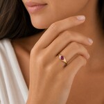 14K Yellow Gold Ruby Bezel Ring