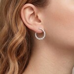 14K White Gold Lasso Diamond Earrings