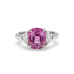 Platinum Pink Sapphire & Diamond Ring