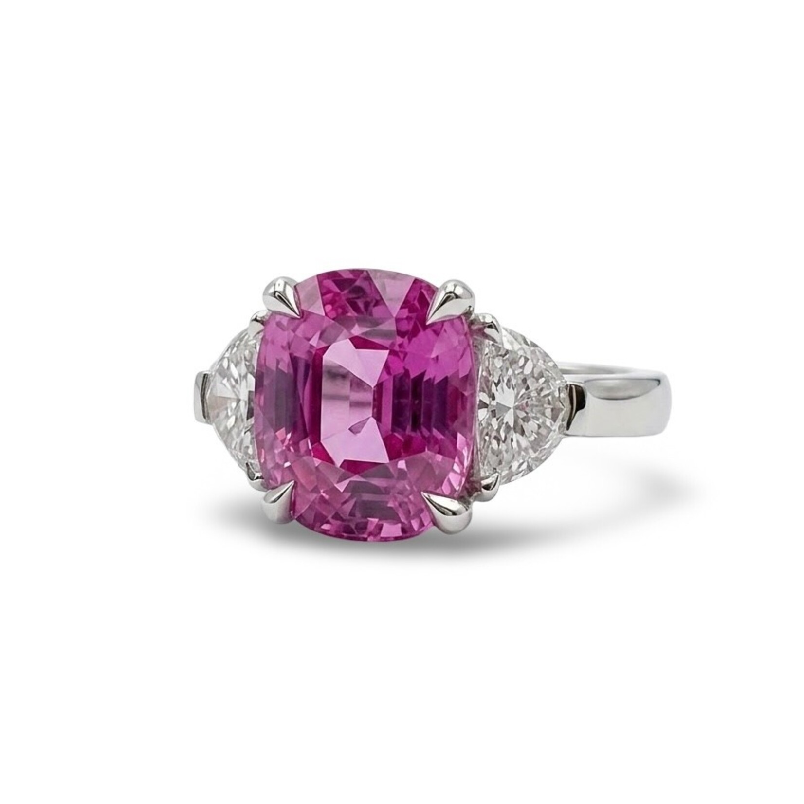 Platinum Pink Sapphire & Diamond Ring