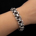 Sterling Silver Square Locking Weave Bracelet