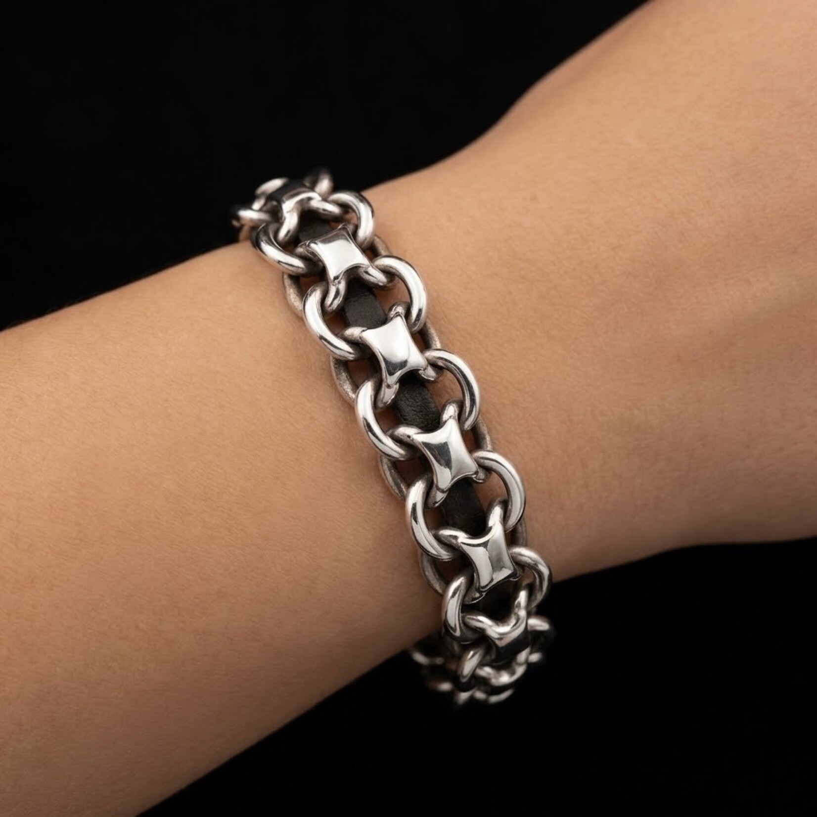 Sterling Silver Square Locking Weave Bracelet