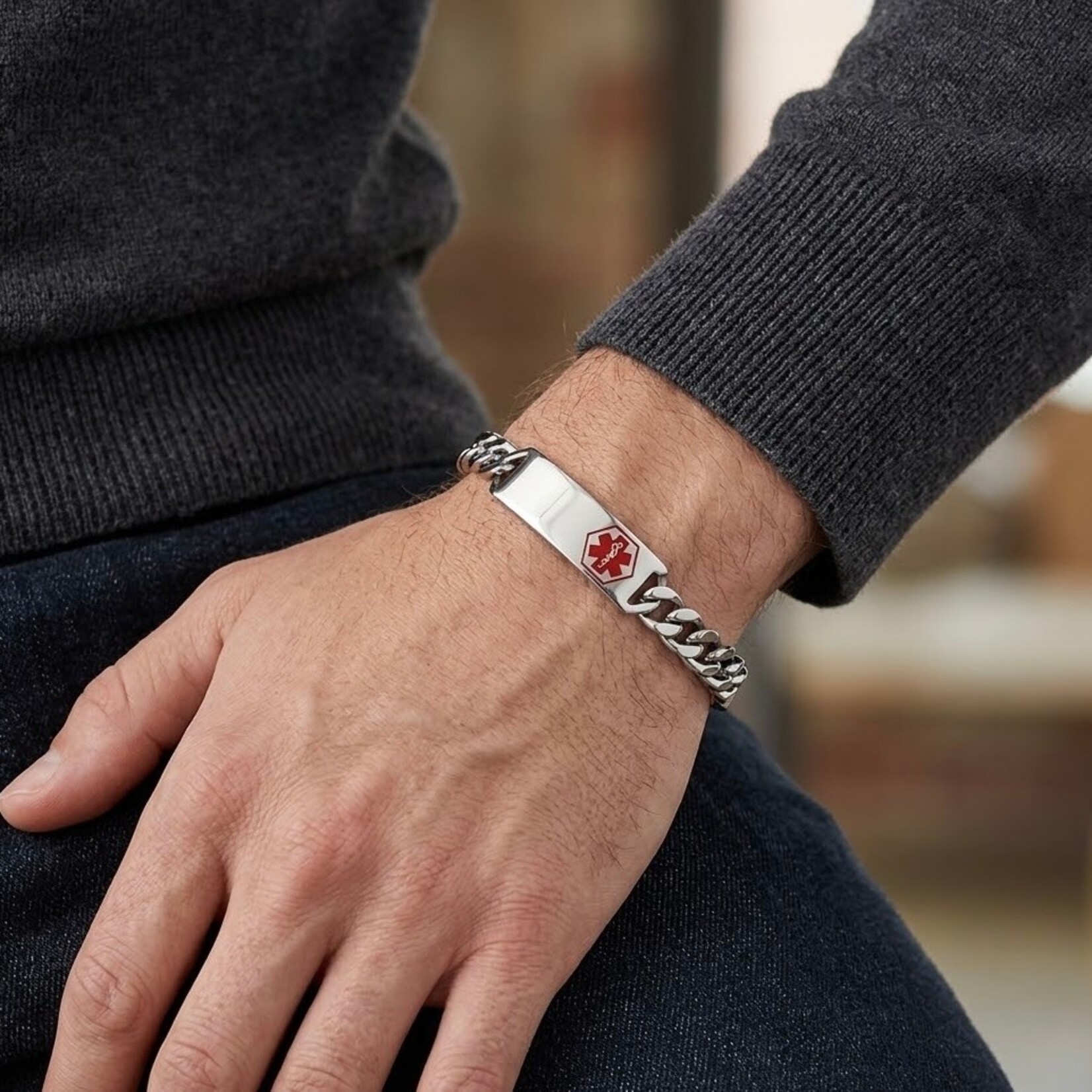 Stainless Engravable Medical ID Bracelet