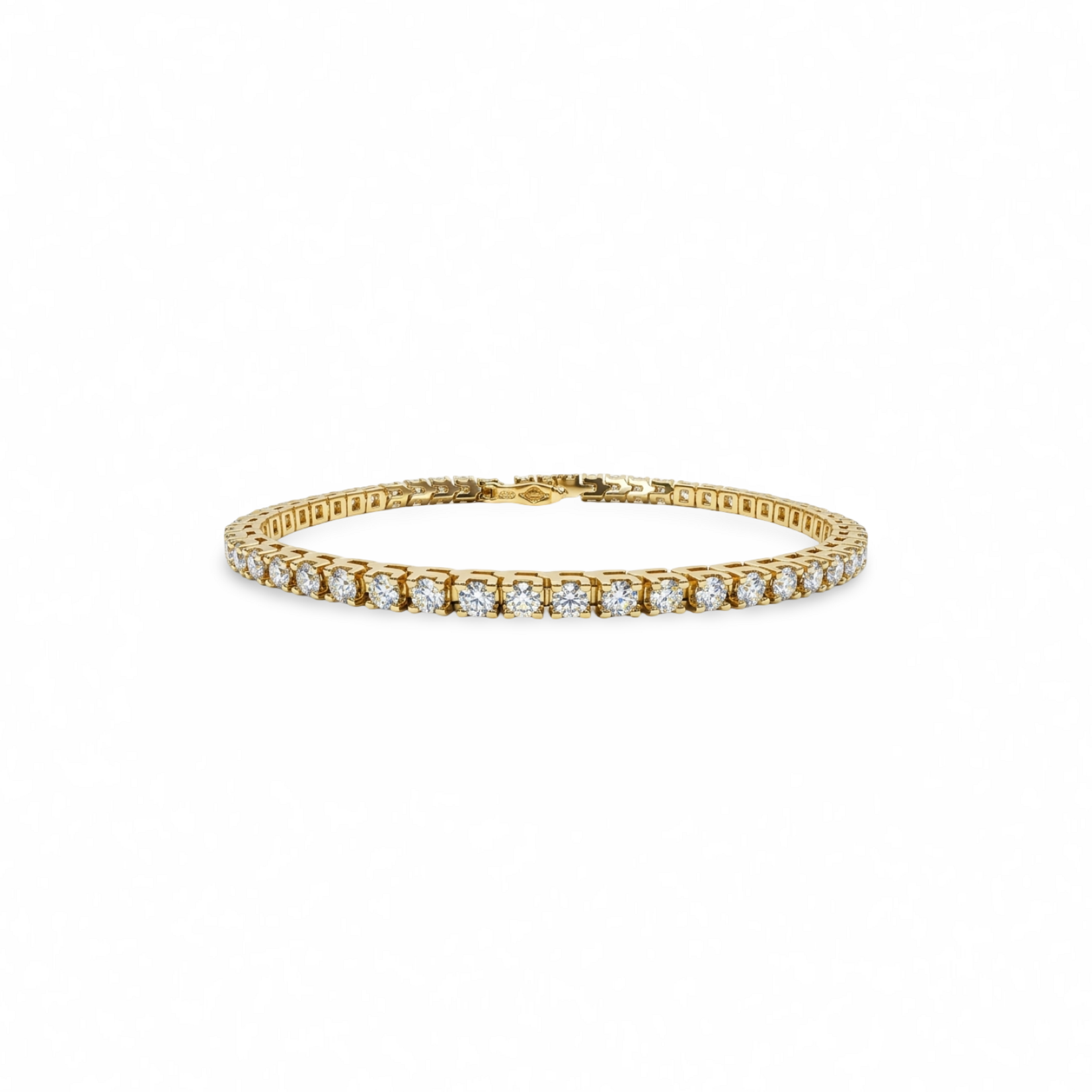 14K Yellow Gold  2 1/4 Carat Diamond Tennis Bracelet