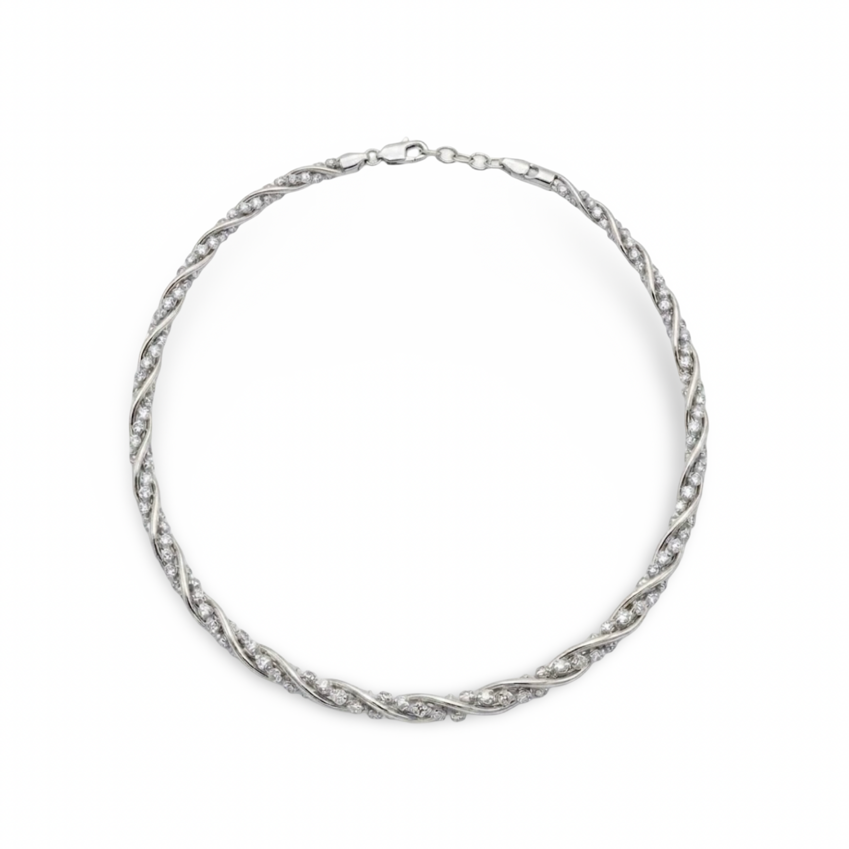 Sterling Silver Woven Spring Italia Necklace