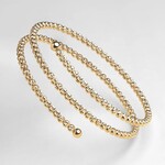 Sterling Silver & 18K Yellow Gold Overlay Crystal Italia Wrap Bracelet