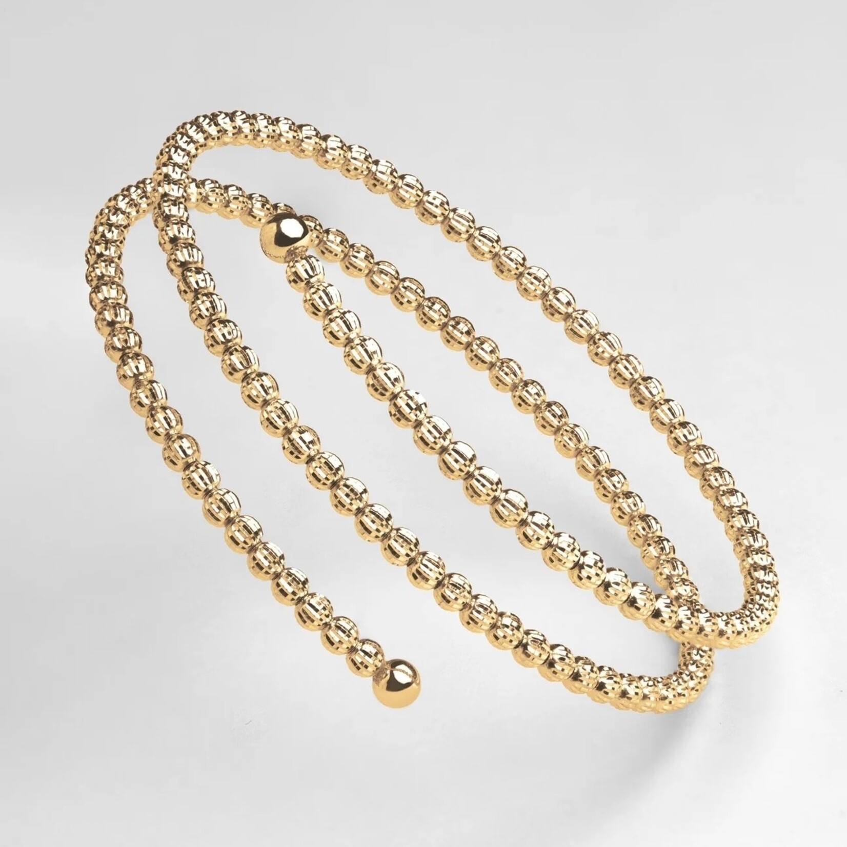 Sterling Silver & 18K Yellow Gold Overlay Crystal Italia Wrap Bracelet