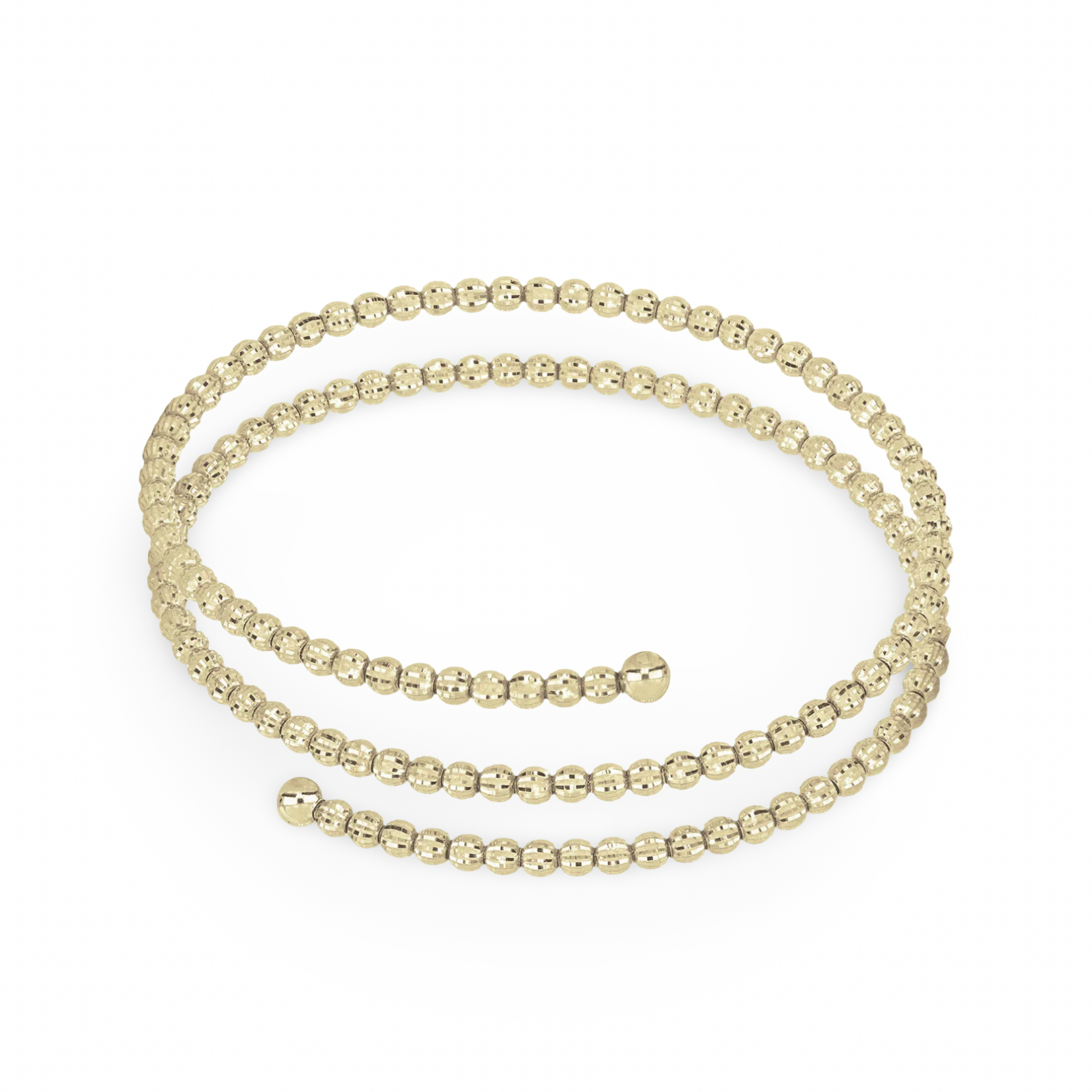 Sterling Silver & 18K Yellow Gold Overlay Crystal Italia Wrap Bracelet