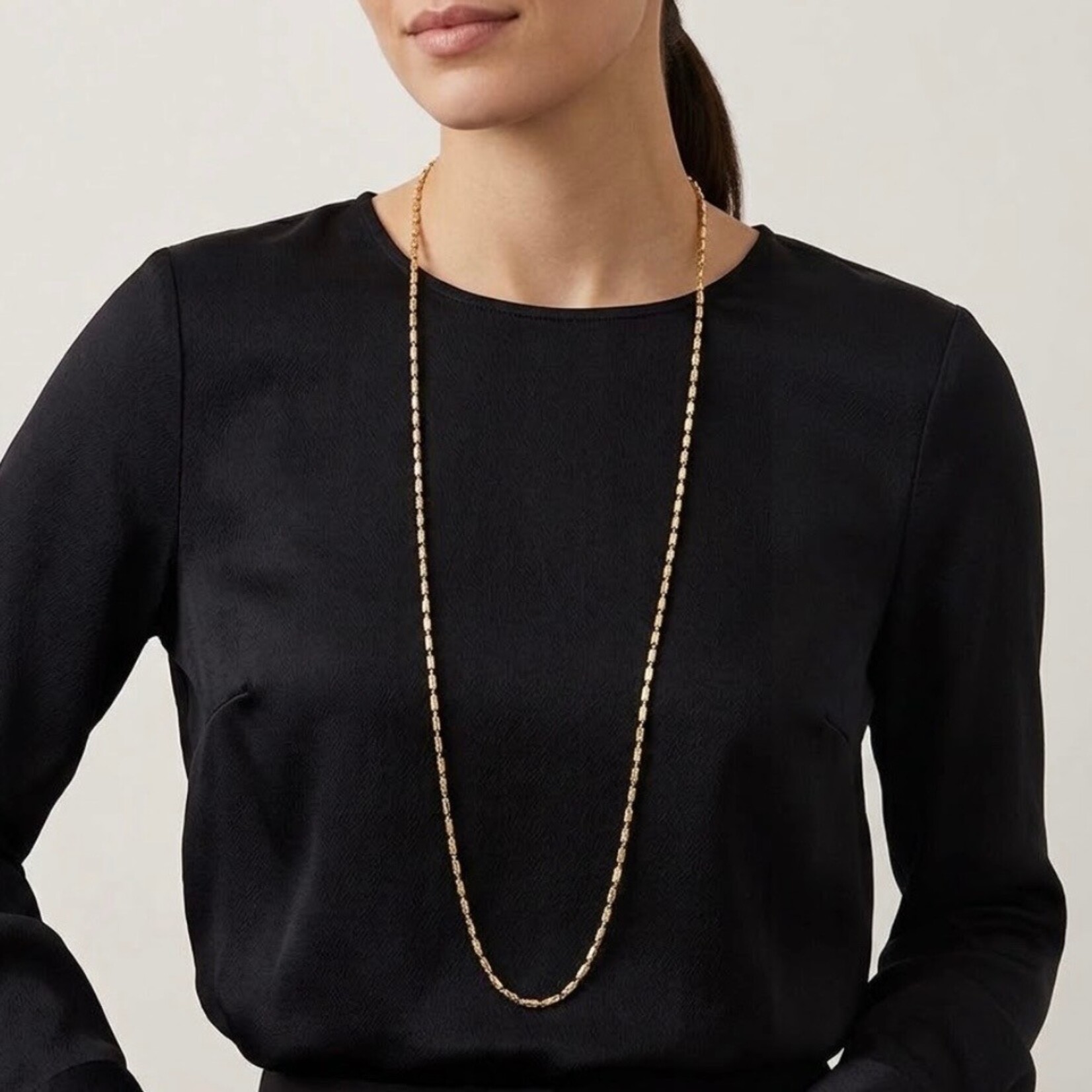 Sterling Silver & 18K Yellow Gold Overlay Italia Long Necklace