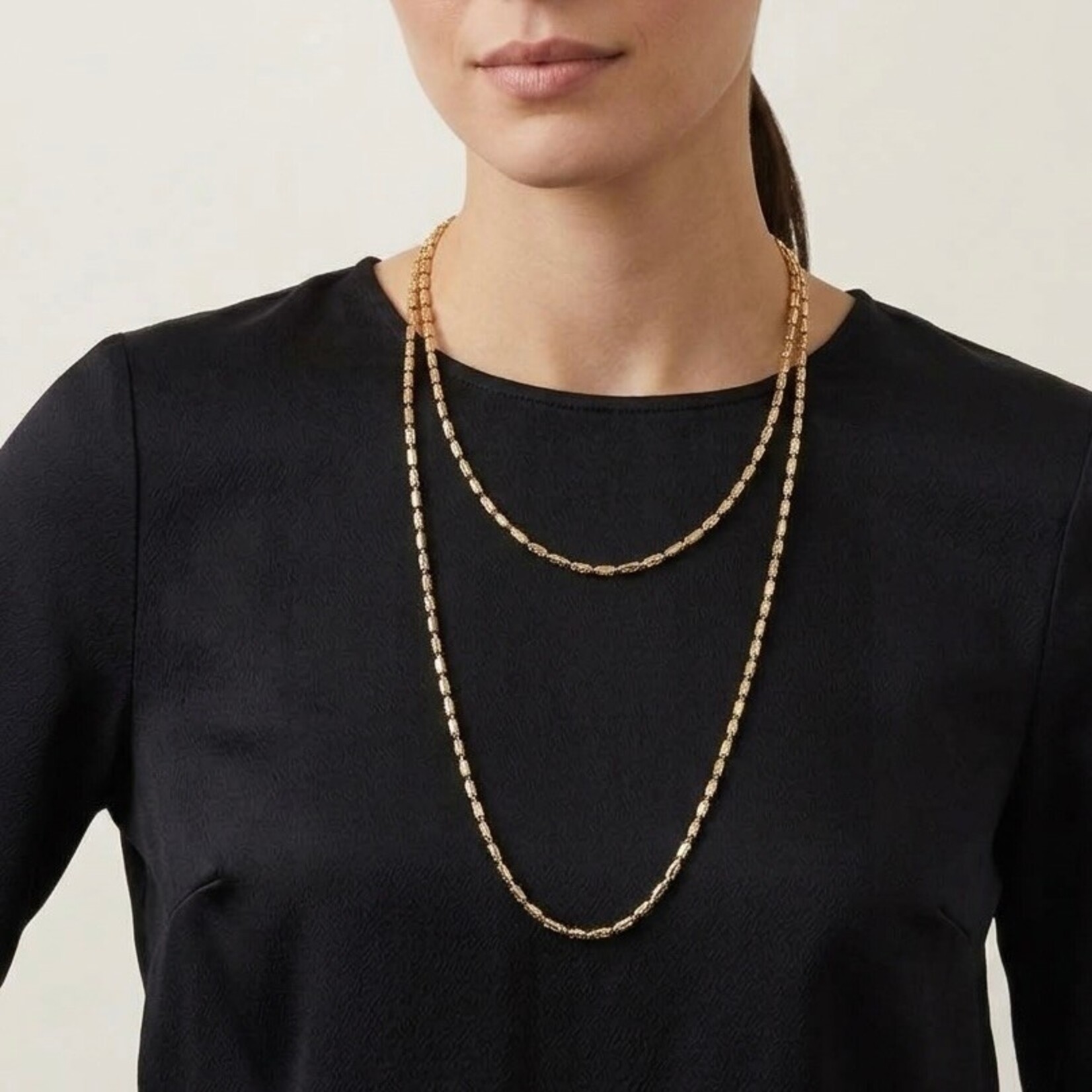 Sterling Silver & 18K Yellow Gold Overlay Italia Long Necklace