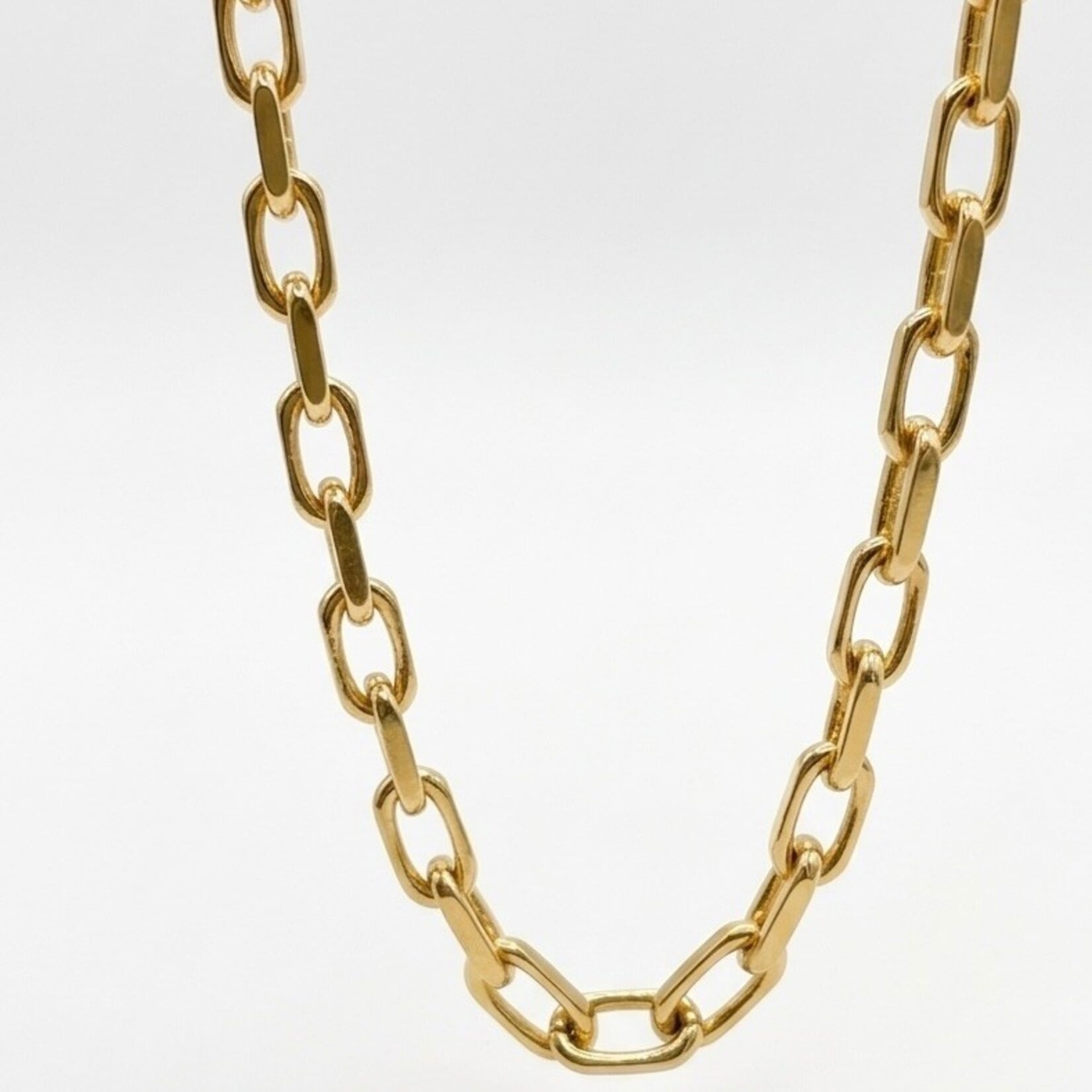 Sterling Silver & 18K Yellow Gold Overlay  Forzata Link Necklace