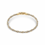 Sterling Silver & 18K Two Tone Overlay Woven Spring Italia Bracelet