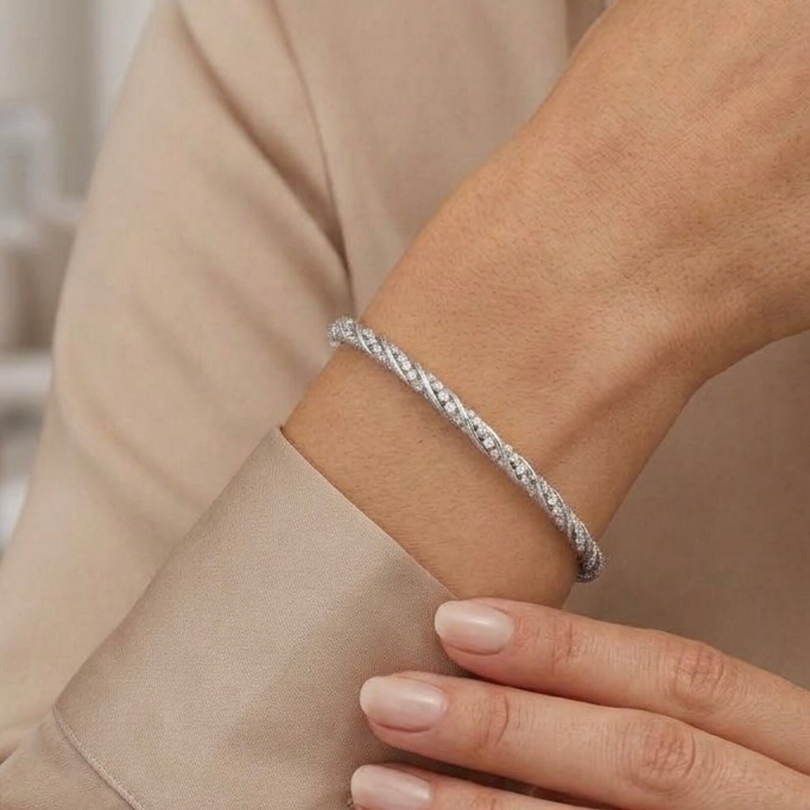 Sterling Silver Woven Spring Italia Bracelet